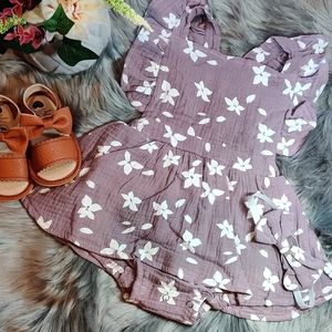 Cute baby girl summer romper with head band. Shoes not included.